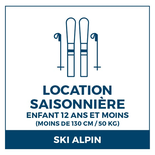 Location Saisonnière - Enfant 130cm et - (50Kg et -)