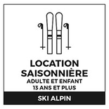 Ski equipment season rental for Junior and Adult (13 years and more)