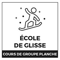 Group lesson snowboard